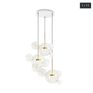 Bubble glass / globe LED chandelier